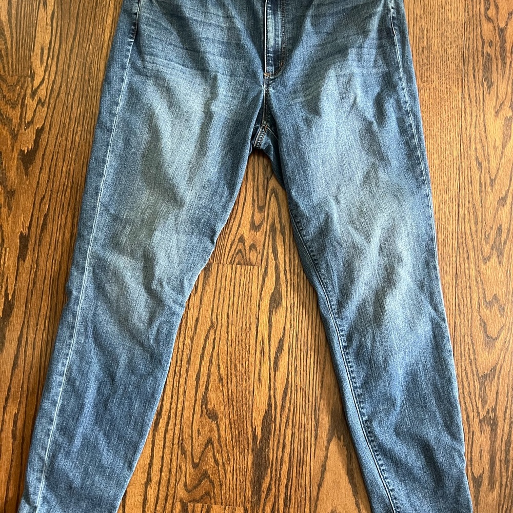 LOFT Blue Curvy High Waist Skinny Ankle Jeans 12/31